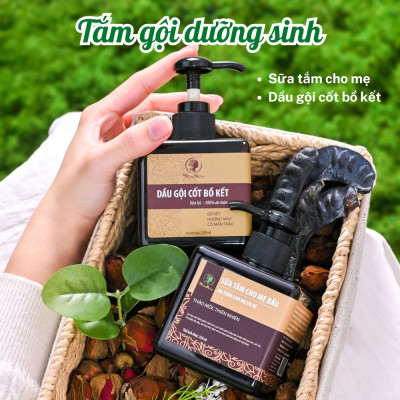 Bộ ở cữ đầy đủ Wonmom ( Tắm gội - dưỡng trắng mặt - body - giảm eo - xông hơi - lợi sữa - bé