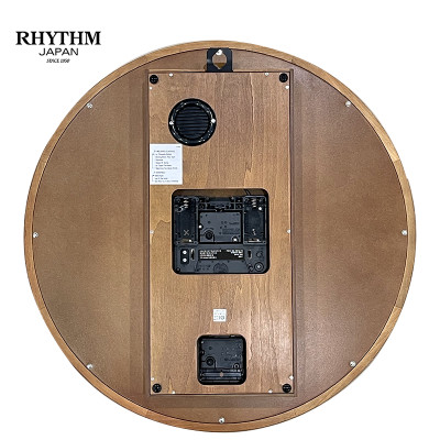 Đồng hồ treo tường Nhật Bản Rhythm CMH721CR06, Kt 50.0 x 9.0cm, 3.35kg Vỏ gỗ, dùng PIN