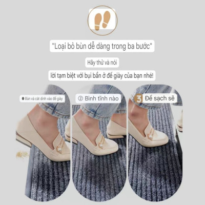 Thảm chùi chân dành cho gia đình nhà hàng khách sạn đế cao su chống trượt mặt thảm sợi len tổng hợp dạng sọc Stripmate Màu Xám đen & đổ đun