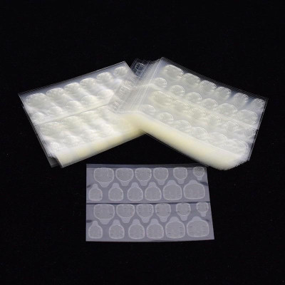 Miếng Dán Nail Box Siêu Mỏng 24 Miếng/Tờ Tiện Lợi, Dán Nailbox Móng Giả Silicon Hai Mặt, Trong Suốt Làm Nail Nhanh Chóng