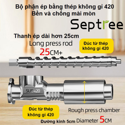 Máy ép dầu ăn thực vật, thế hệ thứ 4 hoàn toàn mới. Thương hiệu Mỹ cao cấp Septree - R8S. HÀNG NHẬP KHẨU CHÍNH HÃNG