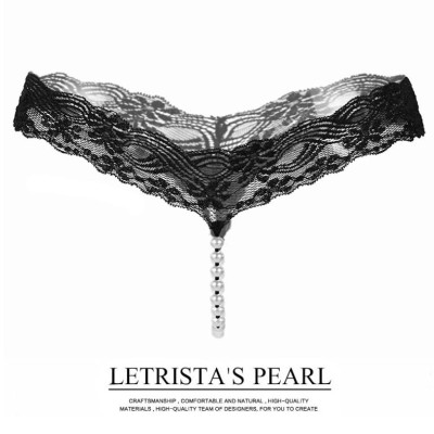 Quần lọt khe nữ hạt châu sexy - Đen
