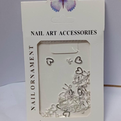 Set 30 Charm Nơ Tim Hàn Quốc Kim Loại Mix Làm Nail Siêu Xinh, Trang Trí Móng Sang Trọng Nữ Women