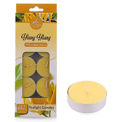 Hộp 10 Nến Thơm Hương Dưa Hấu Và Đinh Hương Miss Candle FTRAMART EDC0368 (Vàng)