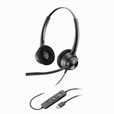 Tai nghe có dây Poly EncorePro 320 Stereo USB-C/A TAA - Hàng Chính Hãng