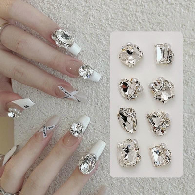 Đá Khối Chùm Trang Trí Nail - Set 20 Viên, Đá Cao Cấp Siêu Sáng, Phụ Kiện Trang Trí Móng Đẹp Nữ Women