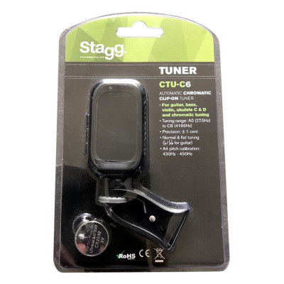 Máy lên dây đàn Guitar Stagg CTU-C6BK-Guitar tuner