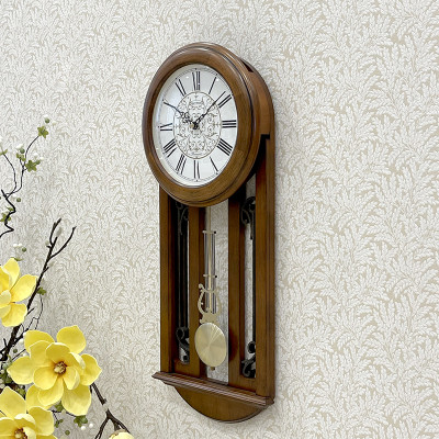 Đồng hồ quả lắc Nhật Rhythm CMJ547NR06 Kt 25.8 x 61.3 x 7.5cm, 1.7kg Vỏ gỗ. Dùng pin.