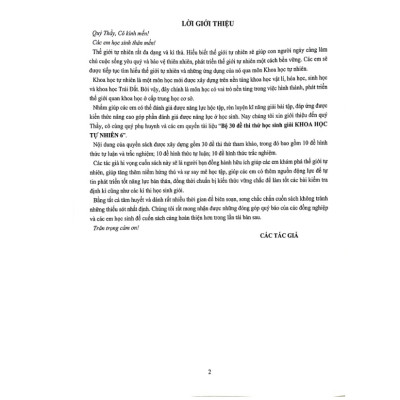  Bộ 30 Đề Thi Thử Học Sinh Giỏi Khoa Học Tự Nhiên 6 (Theo Chương Trình Giáo Dục Phổ Thông Mới) (BT)