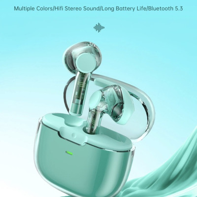 Tai nghe Wiwu Pure Sound TWS12 kết nối Bluetooth V5.3, có điều khiển cảm ứng trực tiếp trên tai nghe - Hàng chính hãng