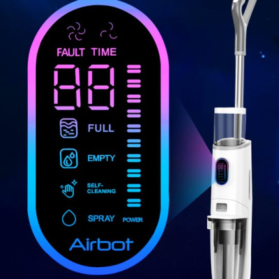 Máy hút bụi lau nhà airbot iClean Pro tích hợp tự động giặt Dẻ, 3 công việc trong 1, hút và lau chuyên sâu, hàng chính hãng