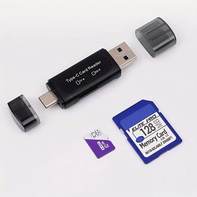 Đầu đọc thẻ nhớ SD, TF chân Type C, USB - Hàng Nhập Khẩu