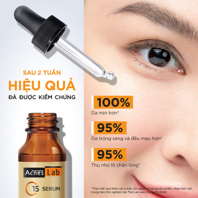 Serum C15 dưỡng sáng mờ thâm, ngăn ngừa lõa hóa Acnes Lab C15 Serum 15ml
