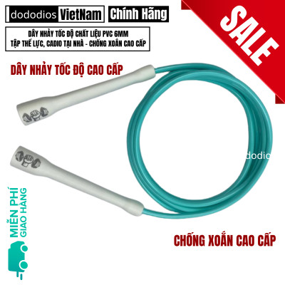 Dây nhảy tốc độ sport chất liệu PVC 6mm, Tập thể lực, Cadio tại nhà. Dây Nhảy Chống Xoắn