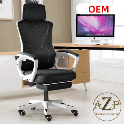 Ghế Trưởng Phòng Ergonomic AZP-9908-TRẮNG Hỗ Trợ Cột Sống Lưng, Có Ngả Lưng