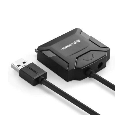 Ugreen UG20231CR108TK 25CM màu Đen Bộ chuyển đổi USB 3.0 sang SATA ổ cứng hỗ trợ nguồn - HÀNG CHÍNH HÃNG