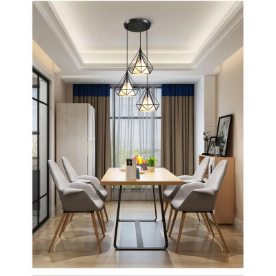 Bộ đèn thả DIAMON treo trần - kèm bóng LED và đế ốp trần (D250mm)