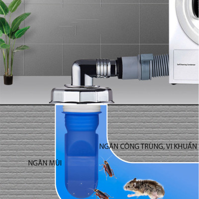 Bộ thoát nước máy giặt, thoát nước thải, nước thoát sàn nhà tắm, vệ sinh kiêm chống mùi hôi, ngăn côn trùng trào ngược – Bộ chia 3, MIHOCO 31