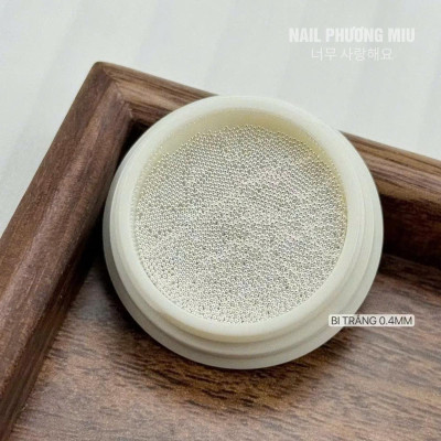 Khay Bi Tròn Mini 0.4mm Màu Trắng Bạc Vàng ANGELICA Làm Nail Bằng Thép Mạ Không Gỉ Sáng Bóng, Dễ Bám Dính Size Siêu Nhỏ Chuyên Dùng Trang Trí Móng