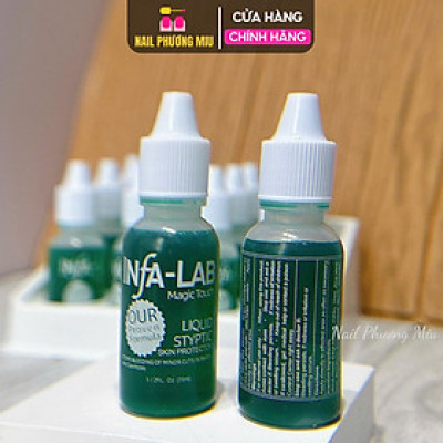 Dung Dịch Cầm Máu Infa-Lab Cao Cấp Chai 15ml Làm Nail An Toàn, Cầm Máu Nhanh 3-5 Giây, Dùng Nhiều Lần Nail Phương Miu Nữ Women