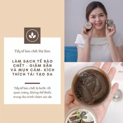 TẨY TẾ BÀO CHẾT MẶT THIÊN NHIÊN MẸ KEN hủ 50ML- tẩy tế bào chết mặt, sạch mụn cám, sạch da chết