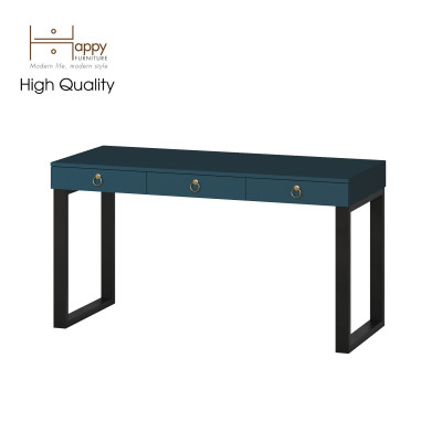 [Happy Home Furniture] WESLEY, Bàn làm việc chân sắt - 3 ngăn kéo,  140cm x 59cm x 75cm ( DxRxC), BAN_012