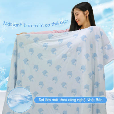 [CHĂN HÈ MÁT LẠNH] Mền lạnh I Cool Advance NIN House NM8028 160x210cm | Chăn chần cotton Ice Silk, Chăn điều hoà nhiều độ