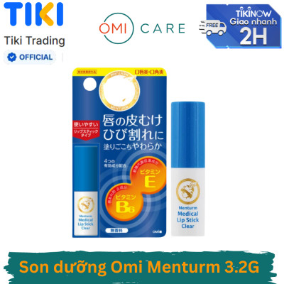 son dưỡng dành cho môi khô và nứt nẻ omi menturm 3.2 g/thỏi