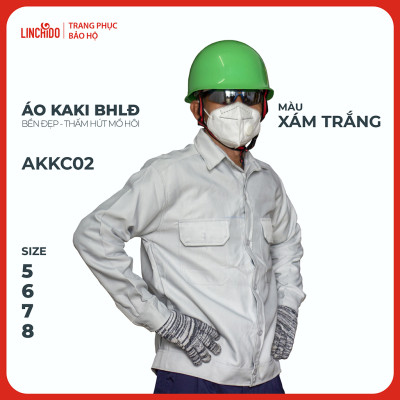 Áo kaki Bảo Hộ Lao Động Chất Liệu Thấm Hút Mồ Hôi Thoáng Mát Bền Đẹp - Mã AKKC02