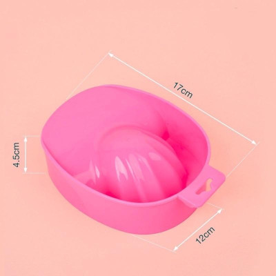 Bát Ngâm Tay Làm Nail Hình Vỏ Sò Bằng Nhựa Cứng Siêu Bền 15x12x4,5cm, Thiết Kế Thông Minh Cho Các Cỡ Tay Làm Nail