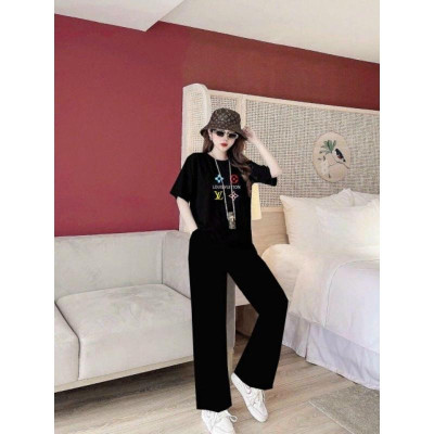 Sét bộ đồ nữ quần dài ống suông rộng đi chơi duyên dáng sang trọng bigsize mẫu mới đẹp, bộ đồ cao cấp bao chất