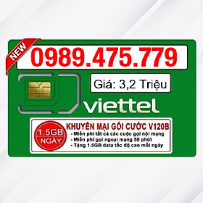 Sim Viettel số đẹp - Hàng chính hãng - 0989.475.779