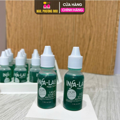 Dung Dịch Cầm Máu Infa-Lab Cao Cấp Chai 15ml Làm Nail An Toàn, Cầm Máu Nhanh 3-5 Giây, Dùng Nhiều Lần Nail Phương Miu Nữ Women