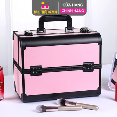 Cốp Đựng Đồ Nail 2 Tầng Nhôm 26x32x21cm, Gọn Nhẹ, Chống Thấm Nước, Chuyên Dụng Làm Nail, Tiện Lợi Di Chuyển, Bền Chắc Bag Nhung Nam Nữ