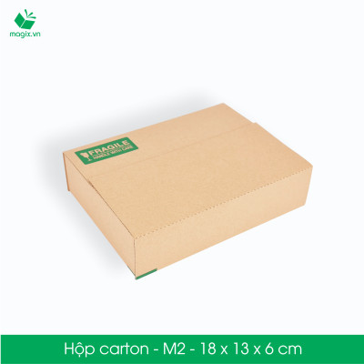 M2 - 18x13x6 cm - 50 Thùng hộp carton đóng hàng