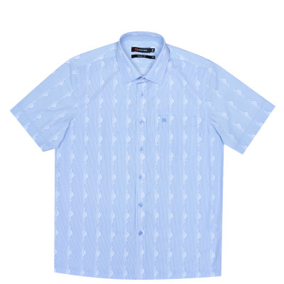 Áo sơ mi nam tay ngắn form suông vạt ngang Khatoco A1MN468T2-CNIN264-2412-N