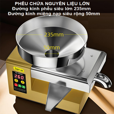Máy ép dầu ăn thực vật, thế hệ thứ 4 hoàn toàn mới. Thương hiệu Mỹ cao cấp Septree - R8S. HÀNG NHẬP KHẨU CHÍNH HÃNG