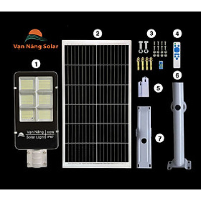 Đèn đường năng lượng mặt trời 300w