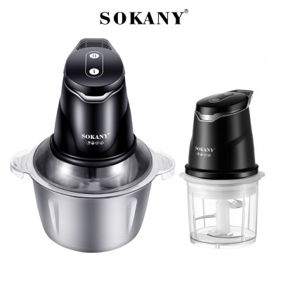 Máy xay thịt đa năng SOKANY SK-06028, dung tích lớn 2L, công suất 400W, lưỡi dao 2 tầng xay nhuyễn mọi thực phẩm - HÀNG CHÍNH HÃNG