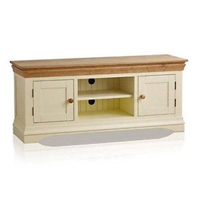 Tủ TV 2 Cánh Country Cottage Gỗ Sồi Ibie LSV2COUO - Trắng (140 x 42 cm)