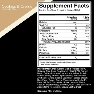 R1 Rule 1 Mass Gainer (5.2KG) Bổ Sung Calories, Protein, BCAA, Creatine Hàm Lượng Cao Giúp Tăng Cân