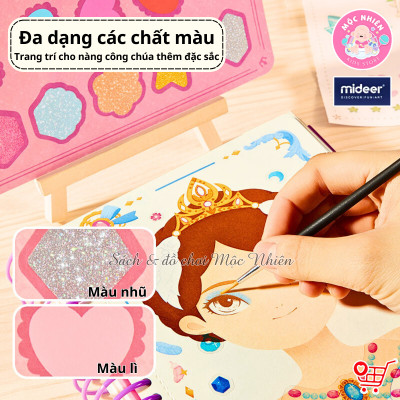 Đồ chơi Sổ Tay Trang Điểm và Tô Màu Nước Công Chúa - Mideer Makeup Manual - Dành cho bé từ 5 tuổi