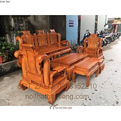 Bàn ghế tần thuỷ hoàng gỗ gõ đỏ cột 12, cột liền, yếm liền, mặt bàn là ván liền.