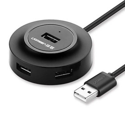 Ugreen UG20277CR106TK 1M màu Đen Bộ chia HUB USB 2.0 sang 4 USB 2.0 hỗ trợ nguồn 5V - HÀNG CHÍNH HÃNG