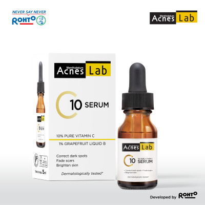 Seum VItamin C 10% dưỡng trắng mờ thâm sạm Acnes Lab C10 serum 15ml