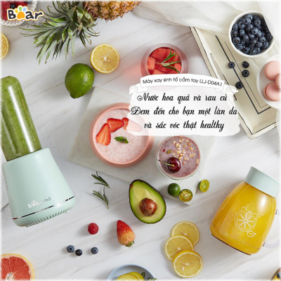 Máy Xay Sinh Tố Cầm Tay Bear, Nghiền Hoa Quả Công Suất Lớn, Chất Liệu An Toàn LLJ-D04A1 - Hàng Chính Hãng