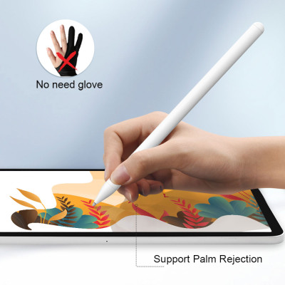 Bút cảm ứng stylus thông minh siêu mịn mượt hiệu WIWU Pencil Pro cho iPad Pro và các dòng iPad / iPad Mini từ đời 2018 trở lên hỗ trợ viết vẽ nghiêng hơn 60 độ, chống tì tay, trang bị nam châm hít vào iPad - Hàng nhập khẩu
