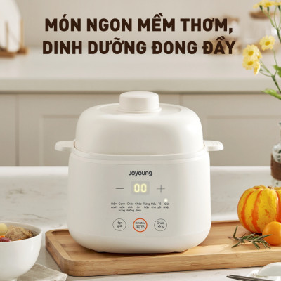 Nồi nấu chậm Joyoung JSC-107 - Dung tích 1L, Công suất 200W, Chữ tiếng Việt - Hàng chính hãng