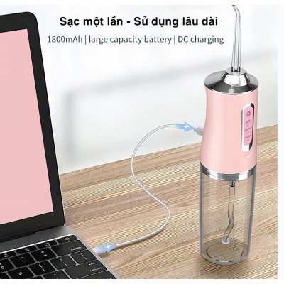 Máy Tăm Nước Oral Irrigator Thế Hệ Mới - Dùng Pin Sạc, Công Nghệ Châu Âu