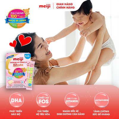 Combo 2 Hộp Sản Phẩm Dinh Dưỡng Công Thức Meiji Growing Up Formula EZcube - Nhập khẩu chính hãng (560g)